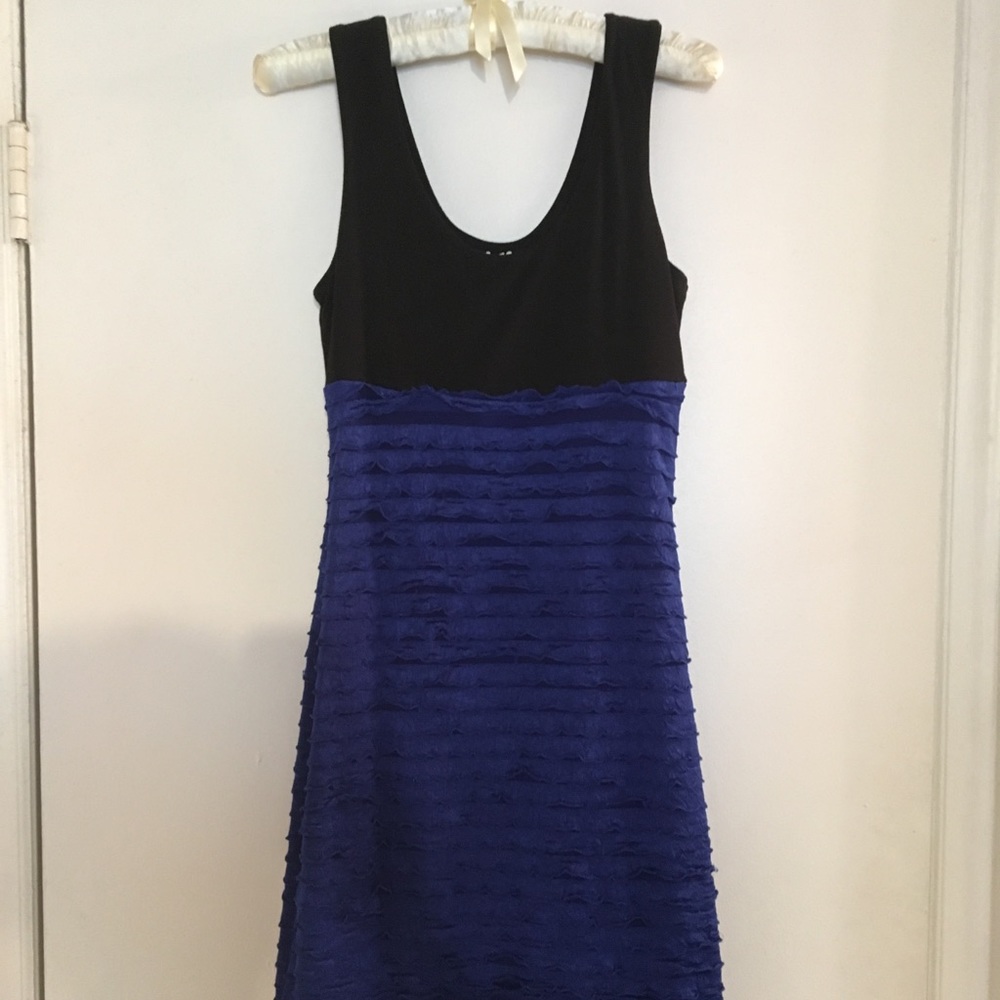 Cute little ruffle dress royal blue